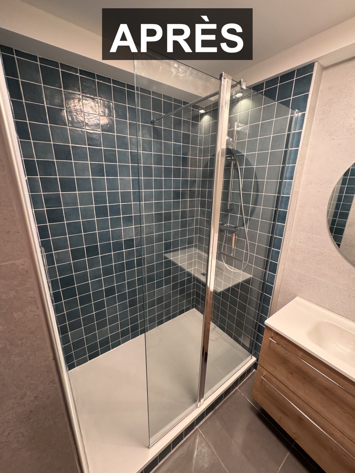 Salle de bain après rénovation - rendu final