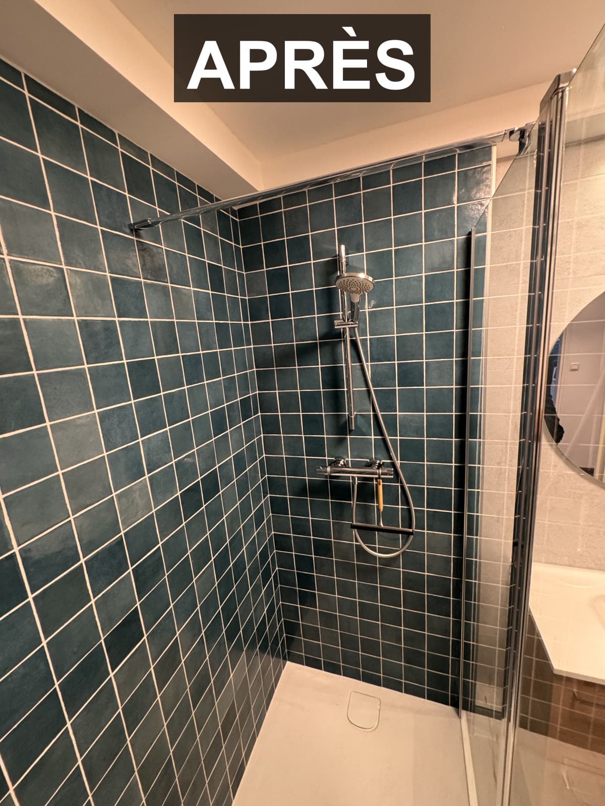 Salle de bain après rénovation - résultat APL Plombier
